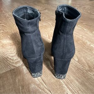 XOXO Closed, Round Toe Booties with Crystal Embellished Heel (Size 9)